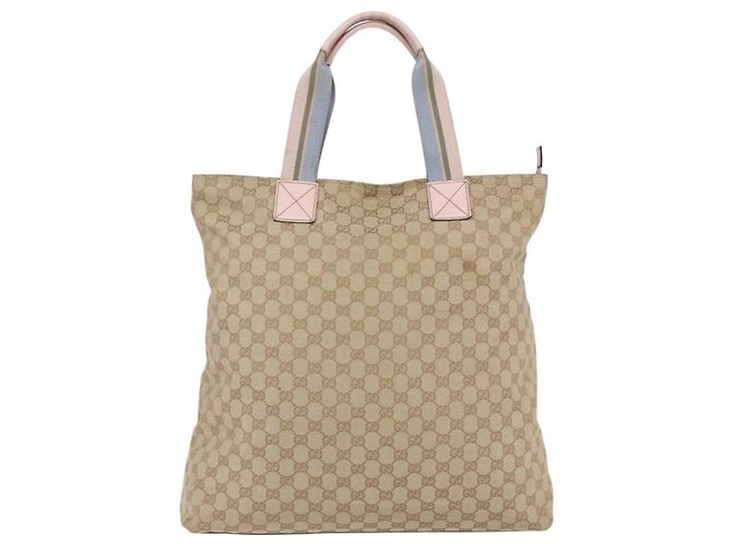 GUCCI GG Canvas Sherry Line Tote Bag Beige Gold 131233 Auth BA7975 Golden - Ansicht 2