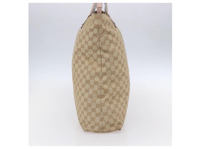 GUCCI GG Canvas Sherry Line Tote Bag Beige Gold 131233 Auth BA7975 Golden - Ansicht 4