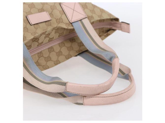 GUCCI GG Canvas Sherry Line Tote Bag Beige Gold 131233 Auth BA7975 Golden - Ansicht 7