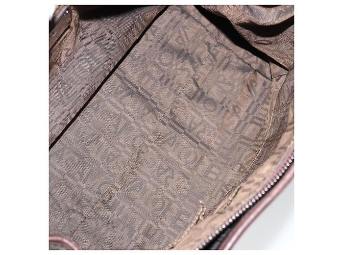 Borsa a Spalla Gancini in Pelle Marrone Argento Auth BA7992 di Salvatore Ferragamo - vista 11