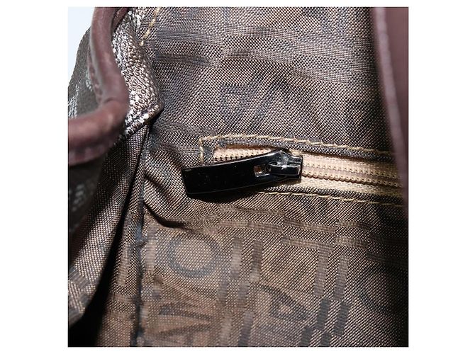 Borsa a Spalla Gancini in Pelle Marrone Argento Auth BA7992 di Salvatore Ferragamo - vista 22