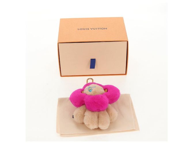 LOUIS VUITTON Charm per Borsa Vivienne Vison Pelliccia Beige Rosa M00870 LV Auth 144000SM - vista 12