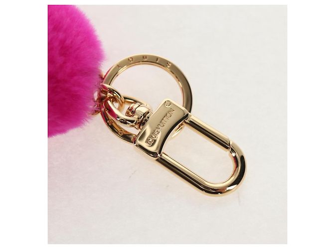 LOUIS VUITTON Charm per Borsa Vivienne Vison Pelliccia Beige Rosa M00870 LV Auth 144000SM - vista 6