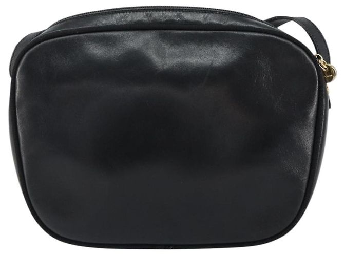 Borsa a Spalla Vala in Pelle Nera e Oro Salvatore Ferragamo Auth BA7671 Nero D'oro - vista 2
