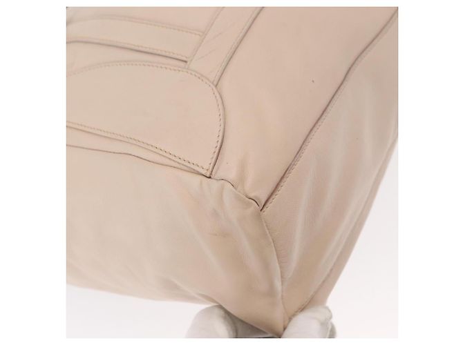 Prada Borsa a Spalla in Pelle Beige Argento Auth ka071 - vista 16