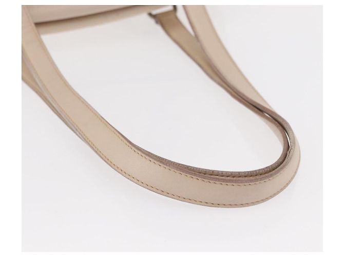Prada Borsa a Spalla in Pelle Beige Argento Auth ka071 - vista 7