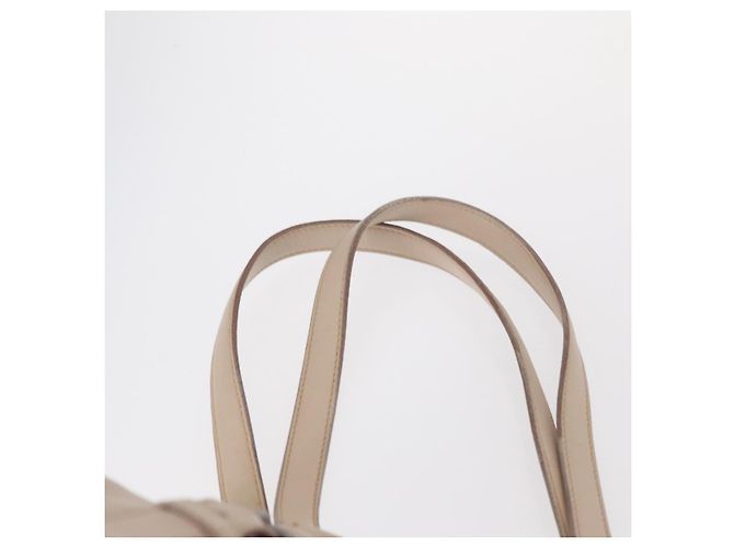 Prada Borsa a Spalla in Pelle Beige Argento Auth ka071 - vista 8
