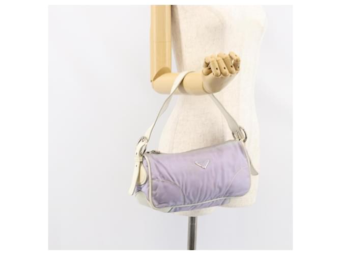 Borsa a Spalla PRADA in Nylon Viola Argento Auth BA7767 Porpora - vista 23