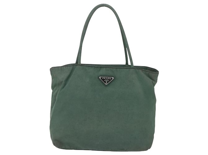 PRADA Tote Bag aus Nylon Khaki Silber authentisch bs31174 - Ansicht 13