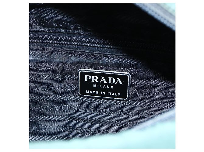 PRADA Tote Bag aus Nylon Khaki Silber authentisch bs31174 - Ansicht 18
