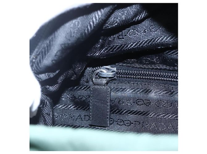 PRADA Tote Bag aus Nylon Khaki Silber authentisch bs31174 - Ansicht 19