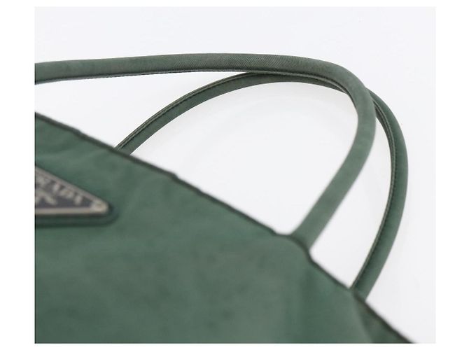 PRADA Tote Bag aus Nylon Khaki Silber authentisch bs31174 - Ansicht 8