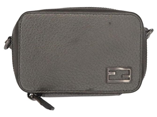 FENDI Schultertasche aus Leder Silber Authentisch bs30741 - Ansicht 13