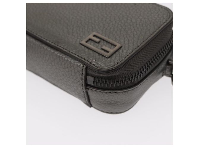 FENDI Schultertasche aus Leder Silber Authentisch bs30741 - Ansicht 15