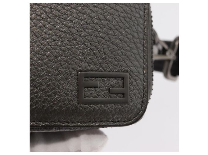 FENDI Schultertasche aus Leder Silber Authentisch bs30741 - Ansicht 19