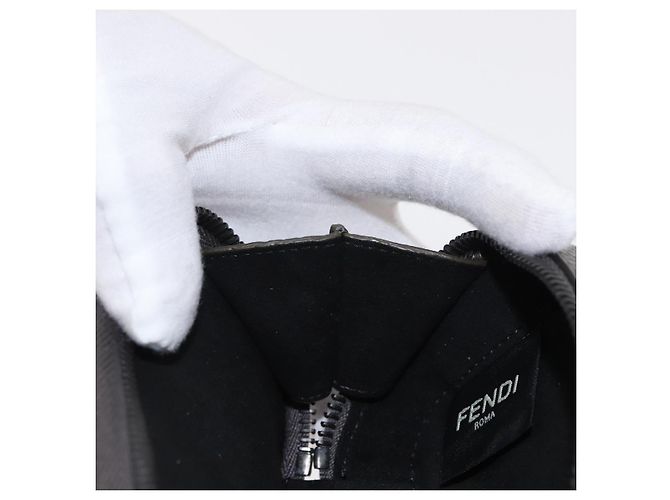 FENDI Schultertasche aus Leder Silber Authentisch bs30741 - Ansicht 22