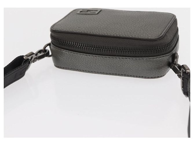 FENDI Schultertasche aus Leder Silber Authentisch bs30741 - Ansicht 6