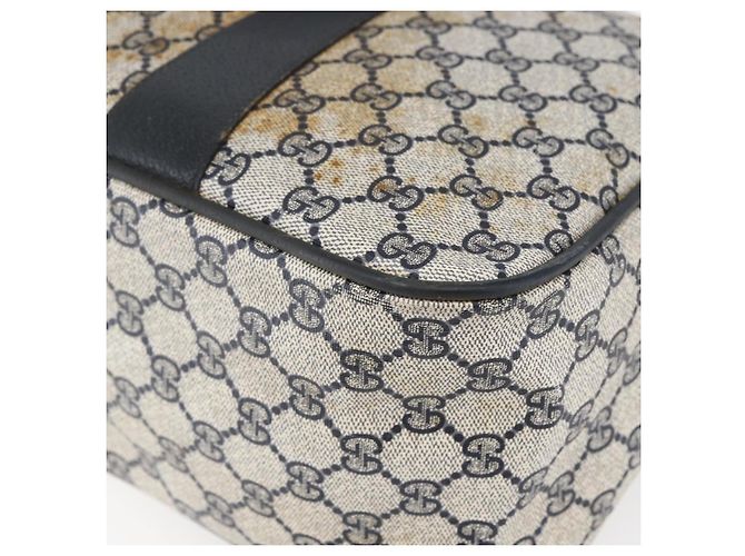 Borsa GUCCI GG Supreme Sherry Line PVC Blu Navy Oro 39 02 041 Auth 150740 D'oro - vista 15