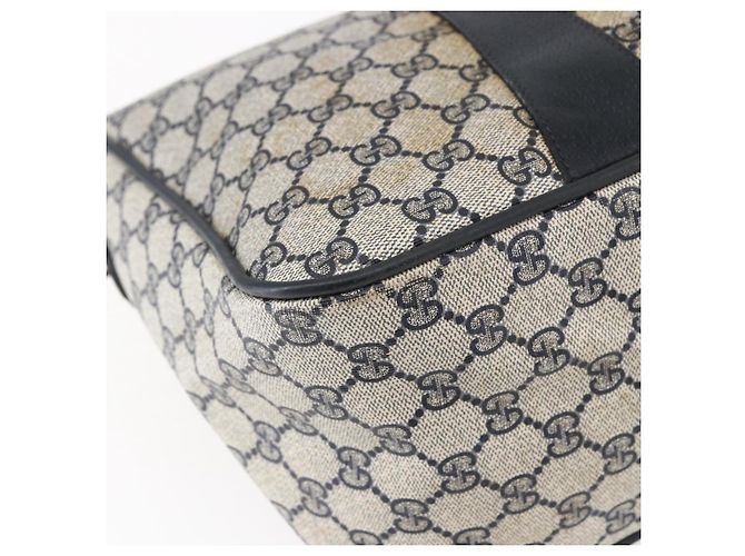 Borsa GUCCI GG Supreme Sherry Line PVC Blu Navy Oro 39 02 041 Auth 150740 D'oro - vista 16