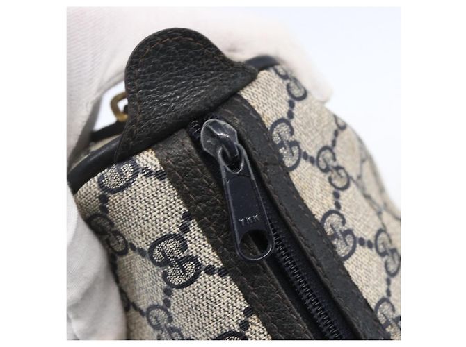 Borsa GUCCI GG Supreme Sherry Line PVC Blu Navy Oro 39 02 041 Auth 150740 D'oro - vista 17