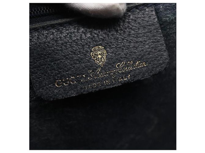 Borsa GUCCI GG Supreme Sherry Line PVC Blu Navy Oro 39 02 041 Auth 150740 D'oro - vista 18