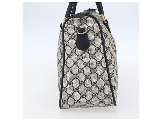 Borsa GUCCI GG Supreme Sherry Line PVC Blu Navy Oro 39 02 041 Auth 150740 D'oro - vista 3