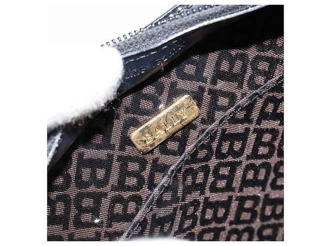 BALLY Borsa a mano in pelle nera e oro Auth gh1264 Nero D'oro - vista 19