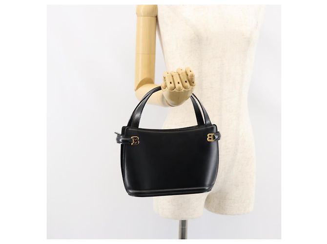 BALLY Borsa a mano in pelle nera e oro Auth gh1264 Nero D'oro - vista 23