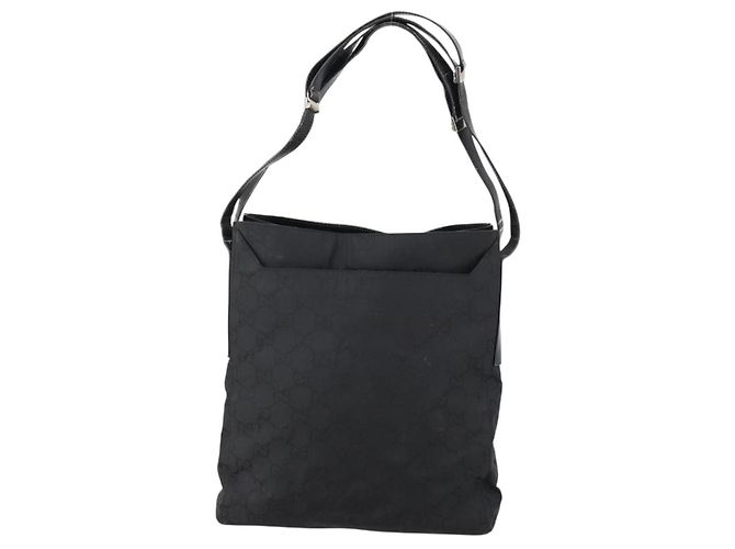 Borsa a Spalla GG Canvas Gucci Nera Auth 147859 Nero - vista 13