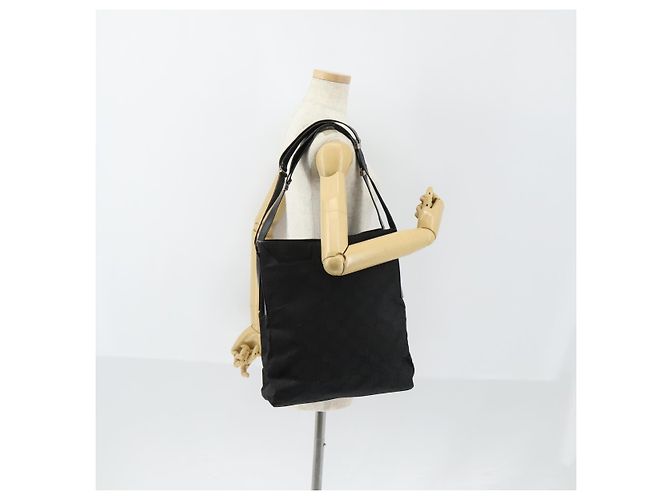 Borsa a Spalla GG Canvas Gucci Nera Auth 147859 Nero - vista 22