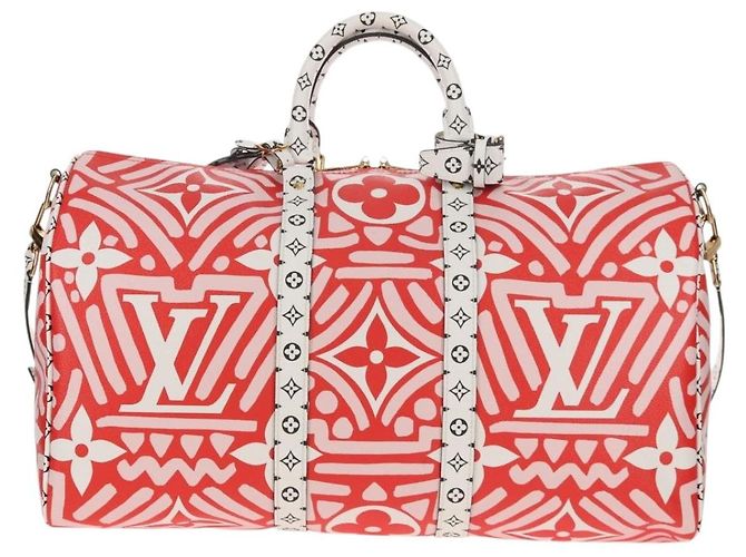 LOUIS VUITTON Borsa Keepall Bandoulière 45 Giant Crafty M45472 Auth LV 150912SM Rosso - vista 13