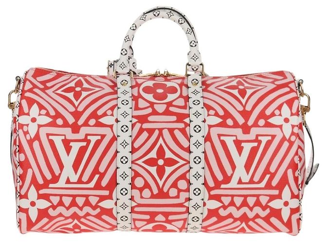 LOUIS VUITTON Borsa Keepall Bandoulière 45 Giant Crafty M45472 Auth LV 150912SM Rosso - vista 2