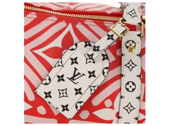 LOUIS VUITTON Borsa Keepall Bandoulière 45 Giant Crafty M45472 Auth LV 150912SM Rosso - vista 24