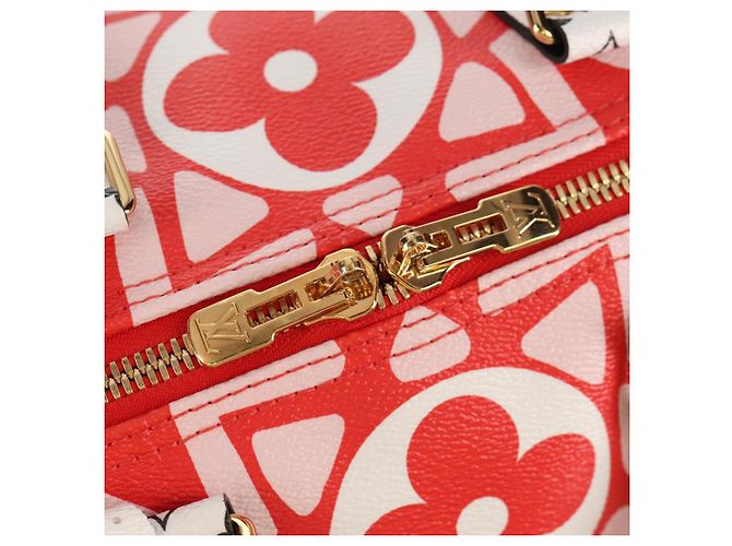 LOUIS VUITTON Borsa Keepall Bandoulière 45 Giant Crafty M45472 Auth LV 150912SM Rosso - vista 25