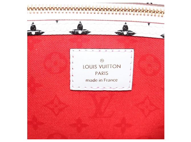 LOUIS VUITTON Borsa Keepall Bandoulière 45 Giant Crafty M45472 Auth LV 150912SM Rosso - vista 26