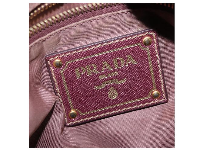 Borsa Tote PRADA in nylon khaki oro Auth bs30152 D'oro Cachi - vista 19
