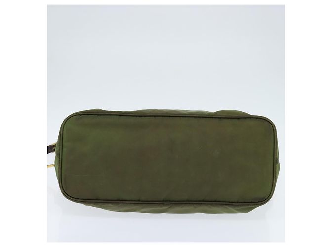 Borsa Tote PRADA in nylon khaki oro Auth bs30152 D'oro Cachi - vista 5