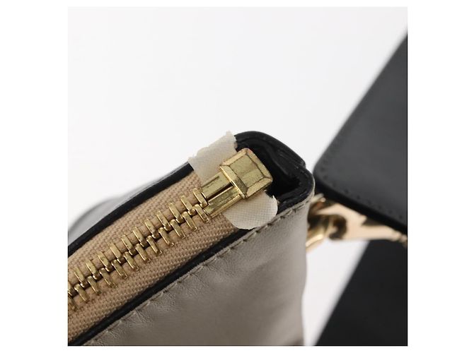 Chloé Borsa a Mano Chloe Bailey in Pelle 2 in 1 Nero Beige Oro Auth am9201 D'oro - vista 10