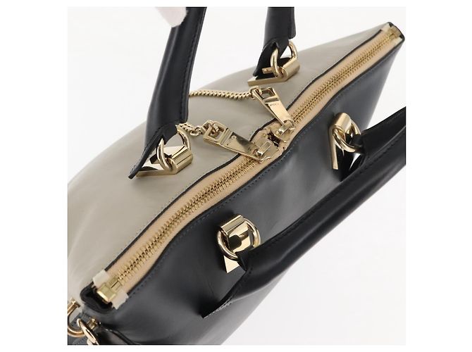 Chloé Borsa a Mano Chloe Bailey in Pelle 2 in 1 Nero Beige Oro Auth am9201 D'oro - vista 7