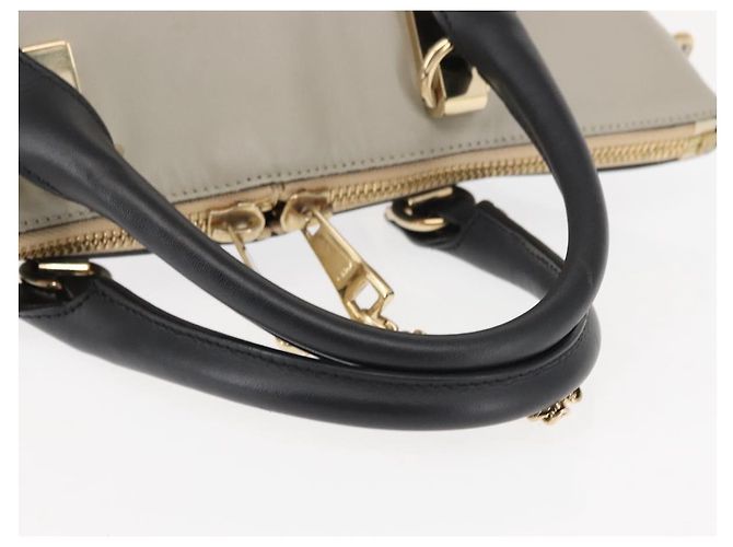 Chloé Borsa a Mano Chloe Bailey in Pelle 2 in 1 Nero Beige Oro Auth am9201 D'oro - vista 8