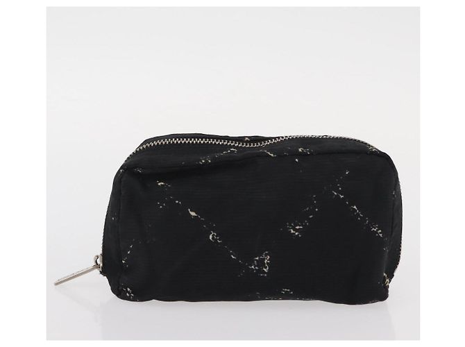 CHANEL Nuovo astuccio da viaggio in nylon 2 pezzi Rosa Nero CC Auth bs31272 - vista 9