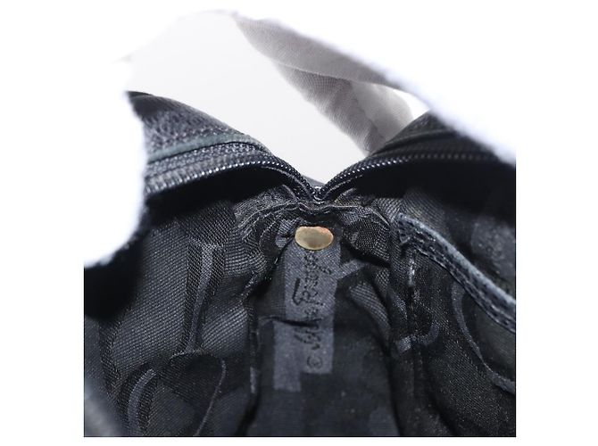 Borsa a Spalla Vala in Pelle Nera e Oro Salvatore Ferragamo Auth BA7662 Nero D'oro - vista 20