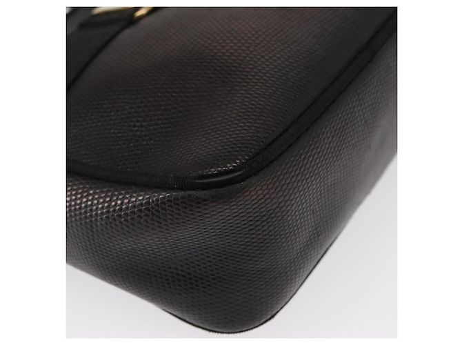 Borsa a Spalla Vala in Pelle Nera e Oro Salvatore Ferragamo Auth BA7662 Nero D'oro - vista 8
