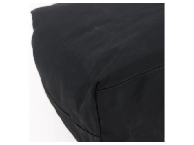 PRADA Borsa a mano in nylon plastico Nero Argento Auth 146727 - vista 17