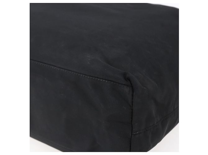 PRADA Borsa a mano in nylon plastico Nero Argento Auth 146727 - vista 8