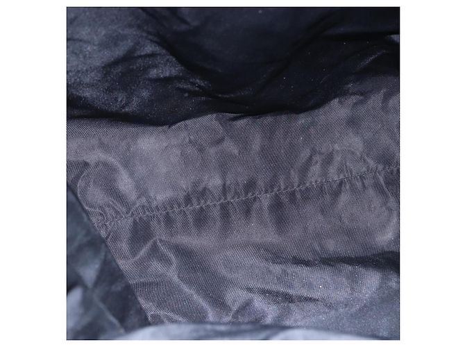 PRADA Borsa a mano in nylon plastico Nero Argento Auth 146727 - vista 9