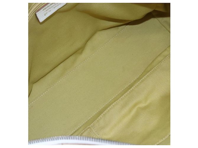 Borsa Tote Gancini Marissa in pelle bianca e argento di Salvatore Ferragamo Auth bs30082 - vista 11