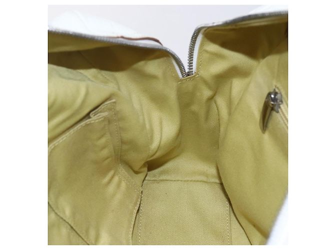 Borsa Tote Gancini Marissa in pelle bianca e argento di Salvatore Ferragamo Auth bs30082 - vista 18