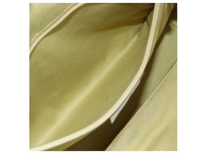 Borsa Tote Gancini Marissa in pelle bianca e argento di Salvatore Ferragamo Auth bs30082 - vista 19