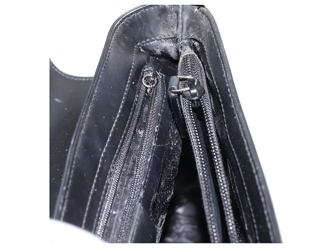 Gucci Borsa a Spalla in Pelle Nera Argento Auth 148273 Nero - vista 19